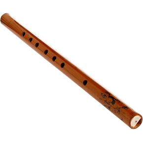 MEELYHOMEZQA Traditional 6 Hole Bamboo Flute Clarinet Student Musical Instrument Wood Color