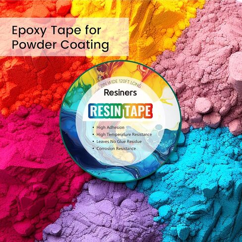 Resiners Resin Tape for Epoxy Resin Molding - 2IN W x 120FT L - Thermal Adhesive Tape, High Temperature Resistance, Easy Peel-Off, Release Resin Tape for River Tables, Remove Residue, Green in Saudi Arabia