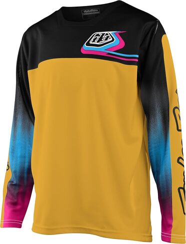 قميص جيرسي من Troy Lee Designs لركوب الدراجات MTB Bike Mountain Bike للشباب، جيرسي Sprint (ذهبي، SM) in Kuwait