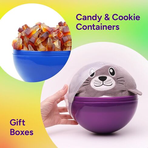 Big Claw Machine Capsules - Translucent Plastic Sphere Large Party Favor Containers Round 7 pcs 7.9 inch - Jumbo Plastic Christmas Ornaments Extra Large Gift Box Craft Party Supplies Vending Capsules in Saudi Arabia