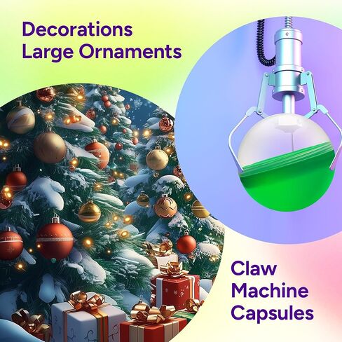 Big Claw Machine Capsules - Translucent Plastic Sphere Large Party Favor Containers Round 7 pcs 7.9 inch - Jumbo Plastic Christmas Ornaments Extra Large Gift Box Craft Party Supplies Vending Capsules in Saudi Arabia