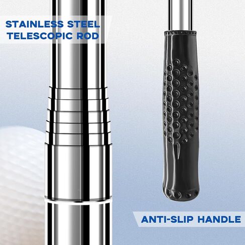 Golf Ball Retriever, Golf Ball Retriever Telescopic, Max 7/9Ft Portable Stainless Ball Retriever Tool Golf, with Golf Ball Picker Upper for Putter, Golf Accessories Gifts for Men Women in Saudi Arabia