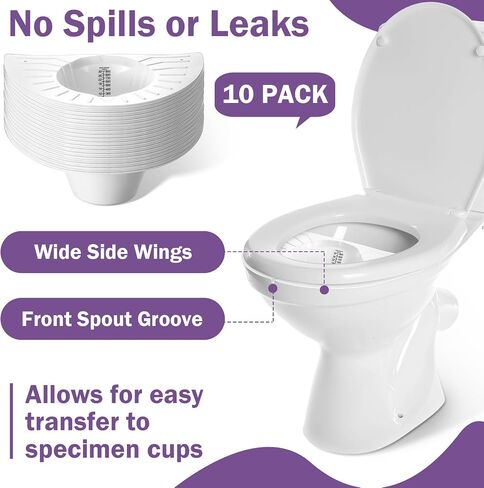 TrelaCo 25 Pcs Urine Collection Hat for Toilet Stool Sample Collection Kit Toilet Hats to Catch Urine Pee Catcher Urine Collector for Women and The Elderly, 30oz/900cc in Kuwait