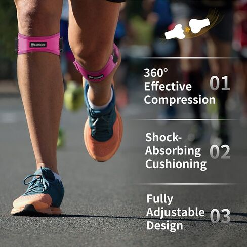 CAMBIVO 2 Pack Patella Tendon Knee Straps, Knee Brace for Women & Men with Extra Straps, Patella Bands for Pain Relief, Osgood Schlatter, Jumper’s Knee, Tendonitis, Running, Basketball, Volleyball in Saudi Arabia