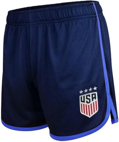 شورت نسائي من Icon Sports US Soccer USWNT مرخص رسميًا، شورت رياضي نشط لكرة القدم in Kuwait
