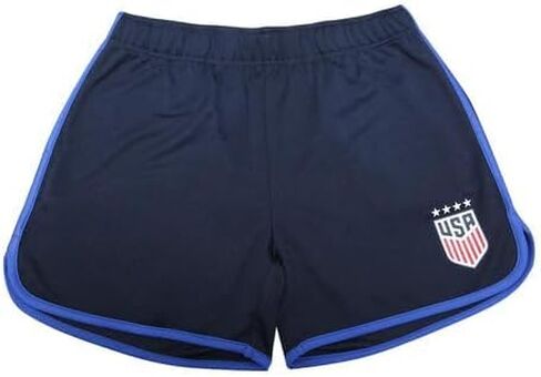 شورت نسائي من Icon Sports US Soccer USWNT مرخص رسميًا، شورت رياضي نشط لكرة القدم in Kuwait