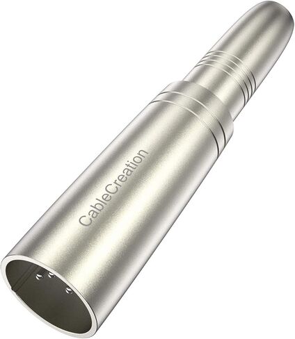 CableCreation [5-Pack XLR 3 Pin Male to 1/4" 6.35mm Female Jack Socket Audio Adapter, Silver in Kuwait