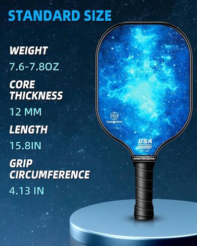 Mayboom Pickleball Paddles Set of 2 or 4, USAPA Approved Pickleball Set with 4 Pickleball Balls and Pickleball Bag, Fiberglass Pickle Ball Rackets 2 Pack for Beginner in Saudi Arabia