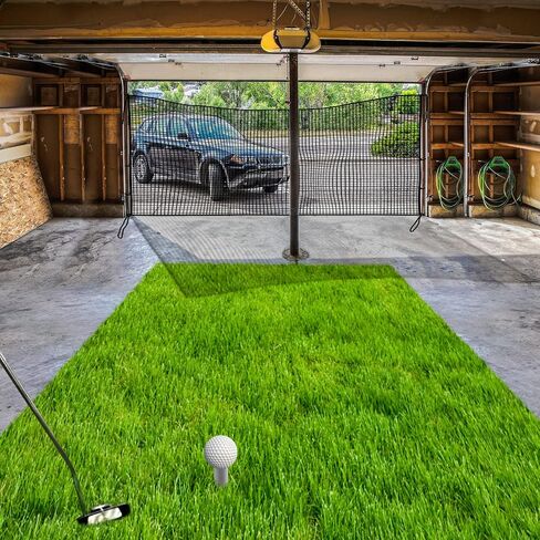 Golf Netting with Rope Rings - Golf Hitting Nets for Practice or Garage Driving and Backyard-Adjustable Golf Net and Black & White High Impact Containment Net for Indoor & Outdoor Use 10X10ft,10X7ft in Saudi Arabia