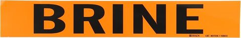Brady 7336-1 Self-Sticking Vinyl Pipe Marker, B-946, 2 1/4" Height X 14" Width, Black On Orange Pressure Sensitive Vinyl, Legend "Brine" in Saudi Arabia