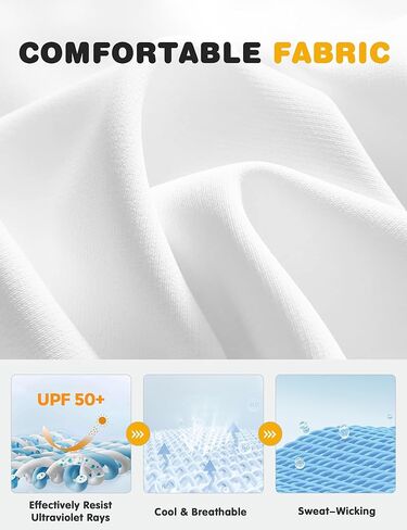 FitsT4 قمصان رياضية للفتيات للشمس بأكمام طويلة تي شيرت للحماية من الطفح الجلدي بعامل حماية من الأشعة فوق البنفسجية 50+ قمصان سباحة للحماية من الأشعة فوق البنفسجية in Kuwait