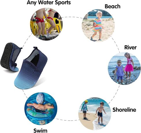 Centipede Demon Toddler Water Shoes for Girls Boys Kids Baby Beach Swim Aqua Shoes Breathable Quick Dry for Pool Outdoor Sports Barefoot Sock Shoes Rubber Soles Slippers in Saudi Arabia