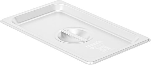 Restaurantware-LIDS ONLY: Kitchen Tek 20.8 x 6.4 Inch Steam Table Pan Covers, 12 NSF Hotel Pan Covers - 1/2 Size Long Pans Sold Separately, with Handle, Stainless Steel Slotted Food Pan Lids in Saudi Arabia
