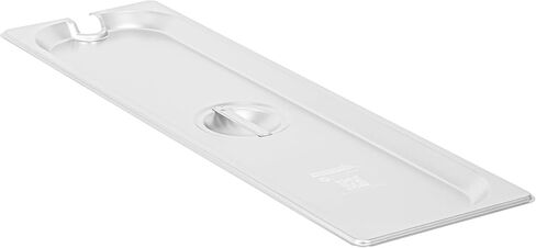 Restaurantware-LIDS ONLY: Kitchen Tek 20.8 x 6.4 Inch Steam Table Pan Covers, 12 NSF Hotel Pan Covers - 1/2 Size Long Pans Sold Separately, with Handle, Stainless Steel Slotted Food Pan Lids in Saudi Arabia
