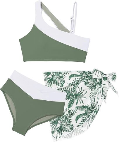 blibean Teen Girls 2025 Swimsuits Tween Kids Cutout Bathing Suits Bikini Set Size 6-15 Years in Kuwait