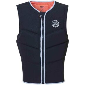 Mystic Watersports - Surf Kitesurf & Windsurfing Mens Foil Impact Vest Top Front Zip - Black - Quick Dry