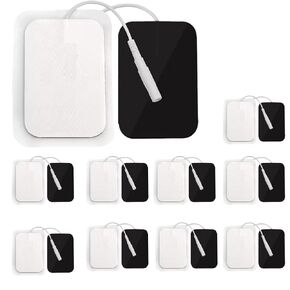 Universal Replacement Pads Electrode Patches with Self-Stick Performance for Tens Unit Compatible with 2.0mm Pin Connector,20PCS/Bag （6cm*9cm)