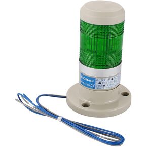 Baomain Warning Continuous Light 24 VDC Green LED Industrial Signal Light Tower Lamp LTP-502T
