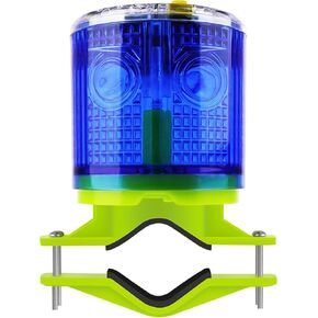 Aolyty Solar Strobe Warning Light IP54 Waterproof LED Flashing Safety Light Bright Warning Lamp Outdoor with Switch for Construction Traffic Dock Marine Beacon Road Signs (Green)