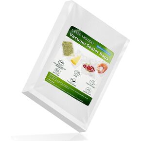 L'ELEF MISTICO Vacuum Sealer Bags, 150 Count Pre-cut Gallon 11" x 16" & Quart 8" x 12" & Pint 6" x 10" Food Saver Bags with BPA Free, Heavy Duty, Sous Vide and Meal Prep Bags