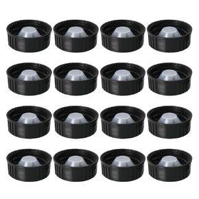 ZYAMY 16PCS Black Phenolic Resin Cap Sealing Screw Cap 28mm Leak Proof PP Plastic Cap for Daily Chemical Food Cosmetic Bottle Industrial Use Medicine Bottling Hose Cap