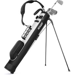Findway Lightweight Golf Stand Bag, Easy to Carry and Durable Pitch n Putt Mens Golf Bag with Stand and Strap for The Driving Range, Par 3 and Executive Courses, Golf Bag with Ball Holder