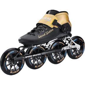 Inline Speed Skates for Men Women,Professional Carbon Fibre Inline Skates Adult Male,High Performance Fitness Racing Skates,Unisex