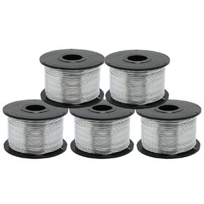Rebar Tying Wire, Pack of 5 Steel Rebar Tie Coil Rolls Rebar Tool Wire 110m Length 0.8mm Diameter for Automatic Rebar Tying Machine