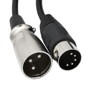 MIDI Male to XLR Male MIDI 5 Pin DIN Male to XLR 3 Pin Male Cable for Match Music Instruments or Cable with MIDI or XLR Connector (5FT)