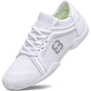 White Youth Girls Cheer Shoes Competition Cheerleading Dance Sneakers Women Breathable Athletic Training Tennis