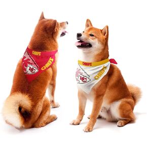 Littearth NFL Kansas City Chiefs Home and Away Pet Bandana Set