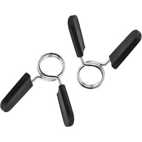 Barbell Spring Clip Dumbbell Clamps Circlip Collars 1 Inch Weight Bars Clips Fitness Weightlifting Lock Buckle for Standard Bar Barbell Strength Training Gym Accessory