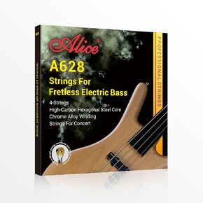 Flatwound Bass Guitar Strings - Coated Hexagonal High Carbon Steel Core Bass Strings - For Bass Guitar 4 String - 45-100 Gauge