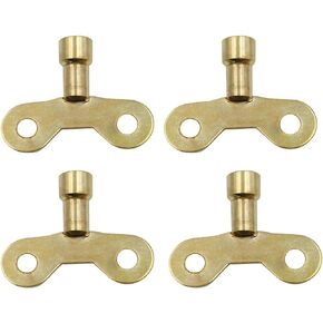 4Pcs Yellow Radiator Plumbing Bleed Bleeding Key Solid Brass Radiator Plumbing Keys Metal For Venting Air Switch Spool Radiator Keys For Bleeding Old Home Tools and Home Improvement Wrenches