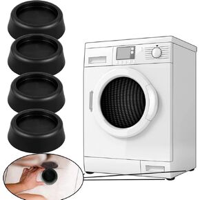 Jb6368 Washing Machine Rubber Feet Pads, Anti-Vibration & Anti-Walk Rubber Dampers, Textured Grip Prevents Walking & Skidding, Best for Laundry Washer & Dryer Noise Reduction, 8 Count