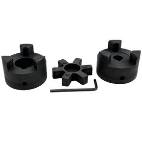 1/2" to 1" L095 Flexible 3-Piece L-Jaw Coupling Coupler Set & Rubber Spider for Log Wood Splitter,Multi-Flex Couplings L095-1/2-1