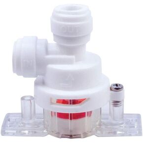 Reverse Osmosis Leak Detector Shut Off Valve 'Round Type/20mm Pad' with ¼" OD Quick Connect Inlet & Outlet, Leak Protection For for RO Systems & Water Purifiers