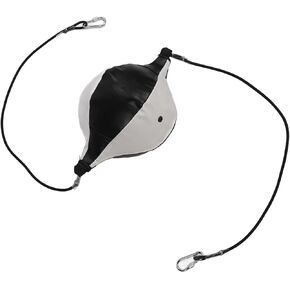 Speed Bags for Boxing, Double End Bag Boxing with Adjustable Cord Inflator PU Leather Enhance Agility Double End Punching Ball Boxing Training Equipment Double End Speed Boxing Bag