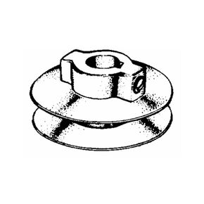 4" x 5/8" Bore, with Keyway, A-Groove, Chicago Die Cast Pulley. 100% Made in The USA!