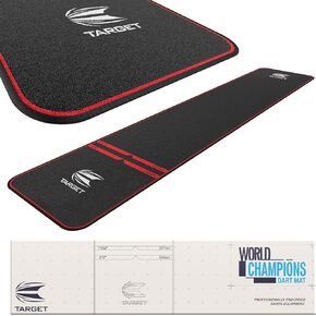TARGET Darts Dart Mat - World Champions/Ink/Mod | Dart Oche Mat with Soft Tip and Steel Tip Throw Line Distances | Non Slip Carpet Mats for Floor and Dart Tips Protection | Darts Accessories