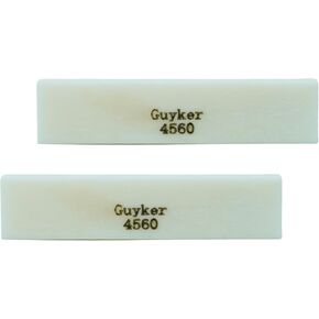 Guyker Blanks Bone Nut, String Pillow Nut Saddles Unslotted Guitar Bridge Nut Replacement Parts Accessories for Mandolin Banjos Ukulele Acoustic Folk Electric Guitar 2 Piece, Black 46x3.8x10mm 4630