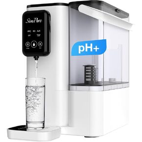 SimPure Y9A Countertop Reverse Osmosis Water Filter, Remineralization pH Balance 300 GPD 6 Stage Purification with UV, RO Water Filtration System, Portable Water Purifier, No Installation