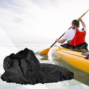 GOTOTOP Kayak Spray Skirt Universal Adjustable Nylon Kayak Spray Skirt Waterproof Cover Water Sports Accessory (Black)