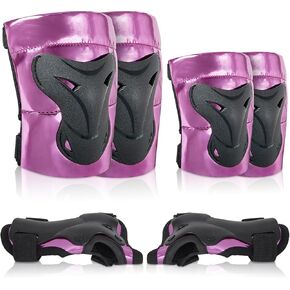 Bienbee Knee Pads for Men, Knee Pads Wrist Guard Knee and Elbow Pads Adult Protective Gear Set for Skateboard, Roller Skating, for Women Men Youth Adult Kids