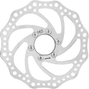 Bicycle Disc Brake Rotor 160mm Stainless Steel Bicycle Rotors Mountain Bike Flange Disc Brake Kit Threaded Hubs Brake Disc Rotor Flange Adapter with 6 Bolts