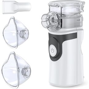 DUKUANGGT Portable Nebulizer, Handheld Mesh Nebulizer Machine for Adults and Kids, Metered - dose Inhaler Accessory, White