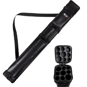 GSE Games & Sports Expert 3x6 Hard Pool Cue Case, Billiard Stick Carrying Case for 3 Sticks, Holds 3 Butts and 6 Shafts, Billiard Cue Cases, Billiards Accessories