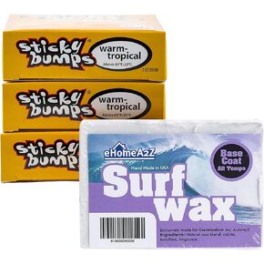 EHOMEA2Z Surfboard Wax Basecoat Bundle with Sticky Bumps Warm Tropical Surf Wax Surfboard Surfing Accessories Surfing Wax (4)
