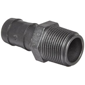 Banjo HB050-075 Polypropylene Hose Fitting, Adapter, 1/2" NPT Male x 3/4" Barbed