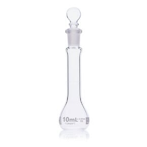 Volumetric Flask, Globe Glass, 50mL, Class B, to Contain (TC), 3.3 Borosilicate Glass, ASTME288, 6/Box